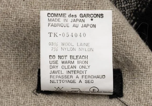 トリココムデギャルソンtricot COMME des GARCONS ウール混ブロック