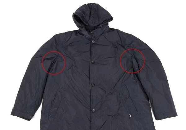 パパスプラスPapas+ フード着脱ロングダウンコート 紺LL (K-149928)