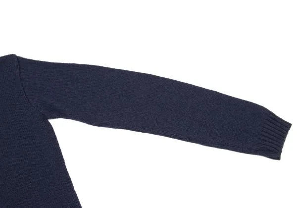 アニエスベーオムagnes b. homme 混紡クルーネックニットセーター 紺M