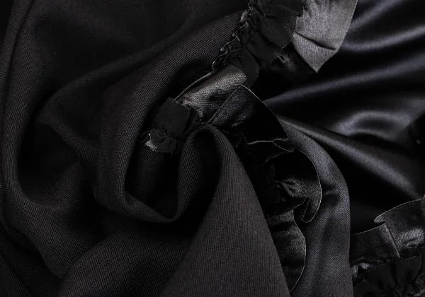 コムデギャルソンCOMME des GARCONS フリルフレーム切替ウールギャバ