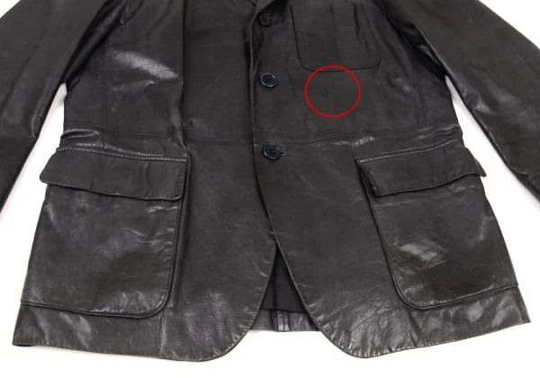 イッセイミヤケ メンISSEY MIYAKE MEN カウレザーテーラードジャケット