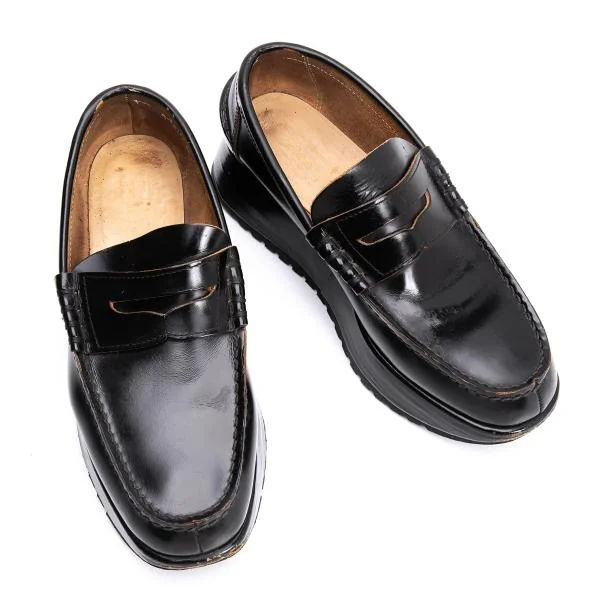 コムデギャルソンCOMME des GARCONS プラットフォームレザーコイン