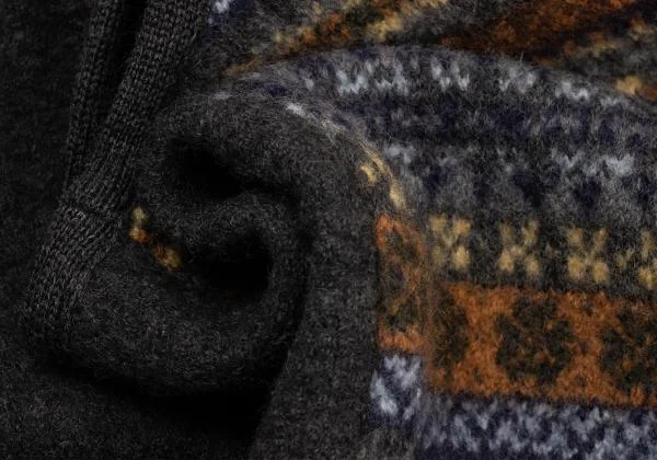 マドモアゼルノンノンMademoiselle NON NON ウールフェアアイル柄切替