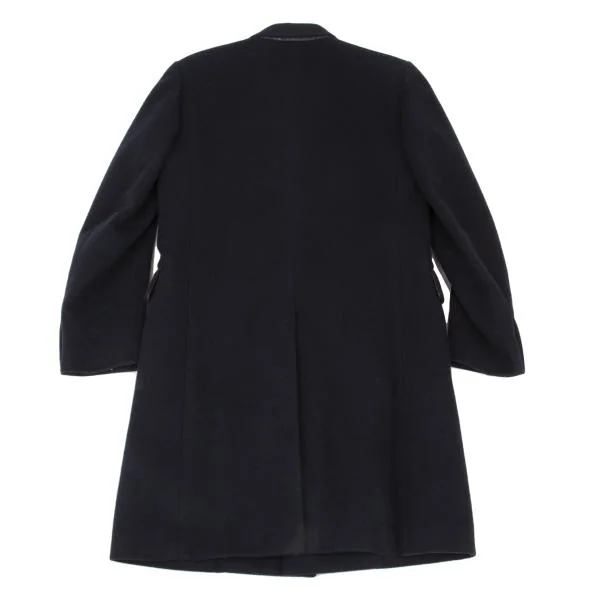 ヘルムートラングHELMUT LANG メルトンウールチェスターコート 紺44 (K