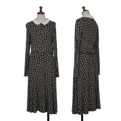 アニエスベーagnes b. ストレッチフラワー柄プルオーバーワンピース