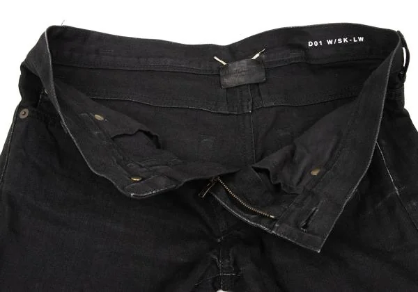 サンローランパリSAINT LAURENT PARIS スキニーデニムパンツ 黒26 (K