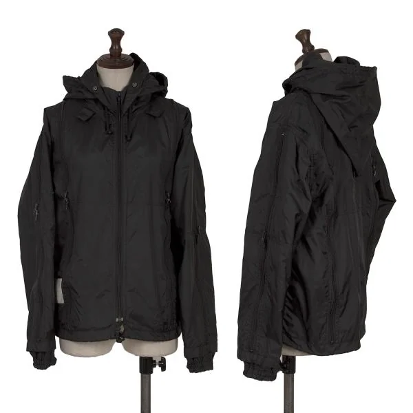 ファイナルホームFINAL HOME 多重ジップデザインナイロンジャケット 黒