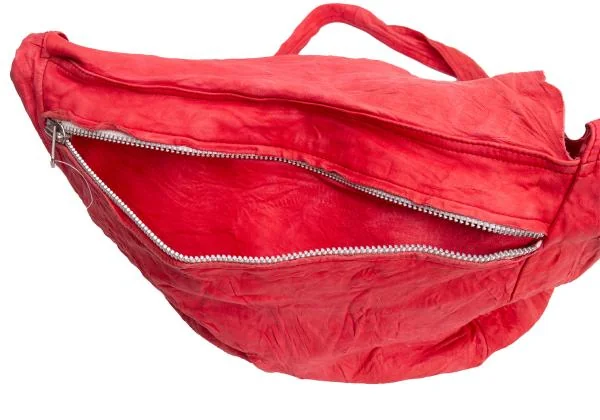 コムコム コムデギャルソンCOMME des GARCONS 染めラムレザーフラップ