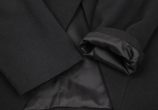 Yohji Yamamoto FEMME Wool Gaba Switching Hook Closure Jacket Black