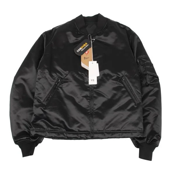 新品!ワイスリーY-3 プリマロフトナイロン光沢ボンバージャケット 黒S