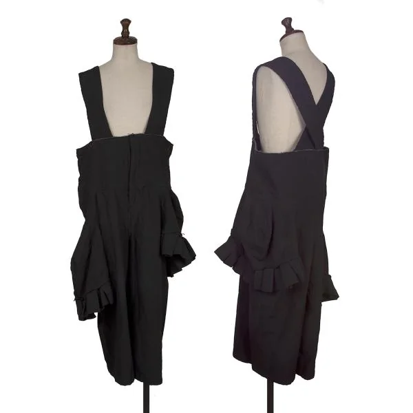 コムデギャルソンCOMME des GARCONS エステルフリル変形吊りパンツ 黒