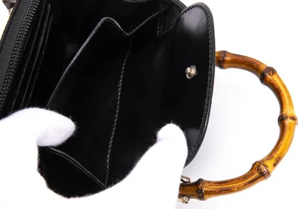 グッチGUCCI バンブーミニショルダーバッグ 黒 (K-156780)