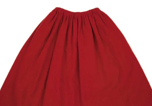 タオtao ウール縮絨レイヤードスカート 赤S (K-156711)