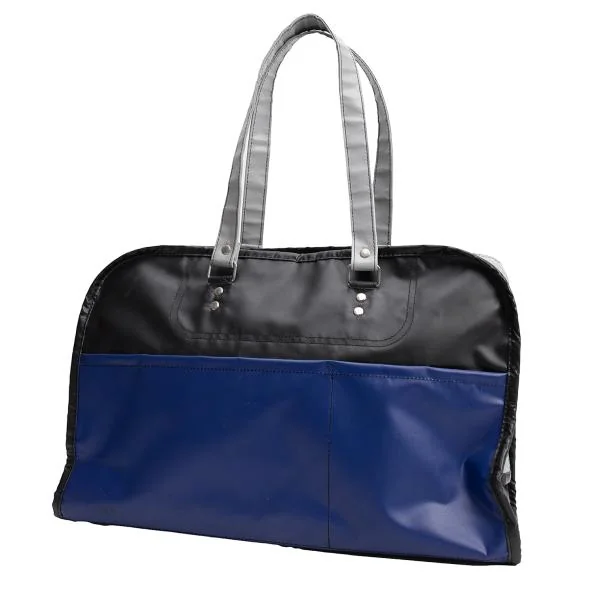 コムデギャルソンCOMME des GARCONS PVCボストンバッグ 黒青他 (K-157598)