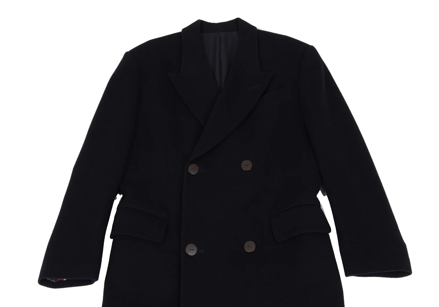 Jean Paul GAULTIER HOMME Wool Double Chesterfield Coat Navy 50 (K