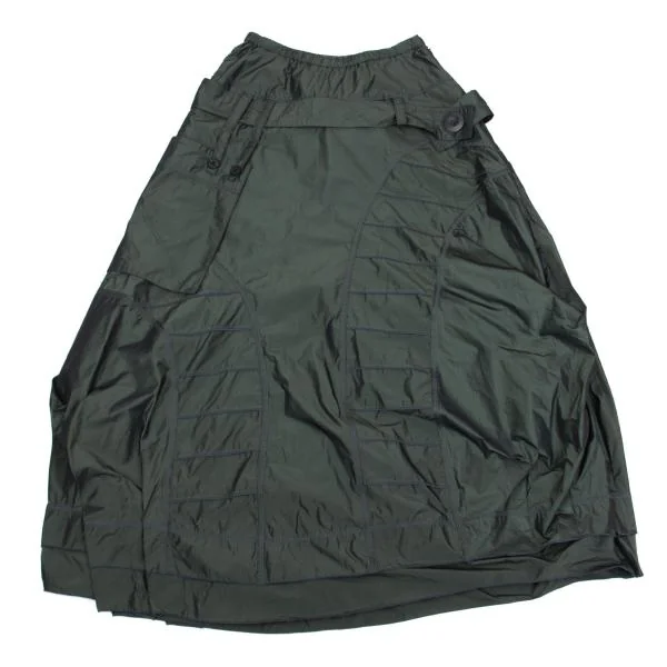 エイココンドウEIKO KONDO ベルテッドポケット装飾タック切替スカート