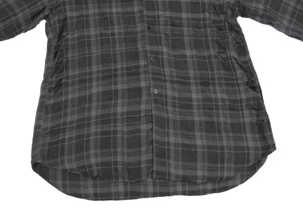 コムデギャルソンオムCOMME des GARCONS HOMME チェックシワ加工長袖