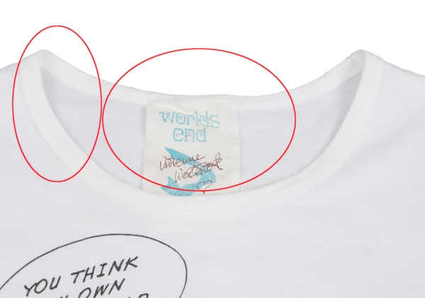 ワールズエンドWorlds End Vivienne Westwood コットンプリントTシャツ