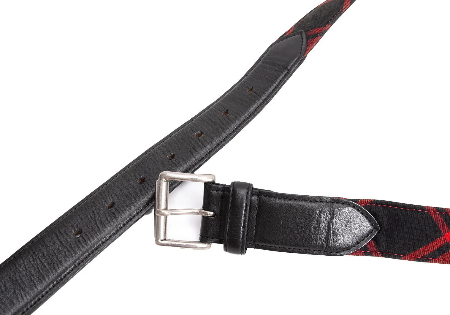 コムデギャルソン オムCOMME des GARCONS HOMME レザー切替タータン