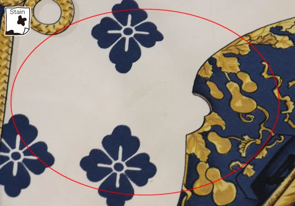 エルメスHERMES カレ90 Equitation Japonaise シルクスカーフ 紺他 (K