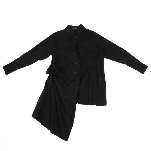 ヨウジヤマモトファムYohji Yamamoto FEMME ドレープアシンメトリー