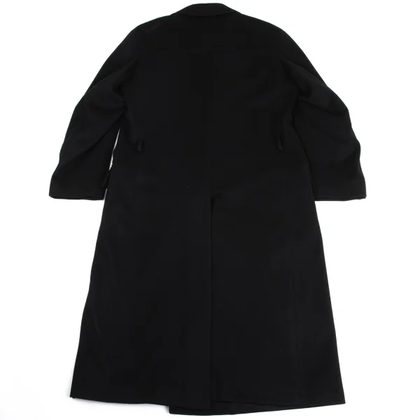 ヴェルサーチVERSACE ジップポケットダブルコート 黒54 (K-161052)