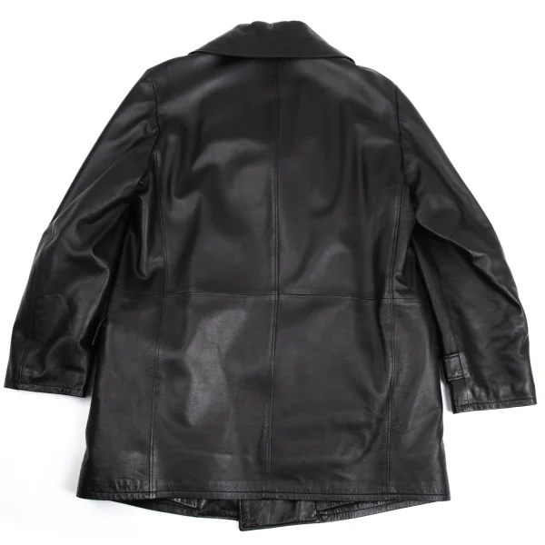 ジャンニヴェルサーチGIANNI VERSACE 裏ファーレザーダブルハーフ