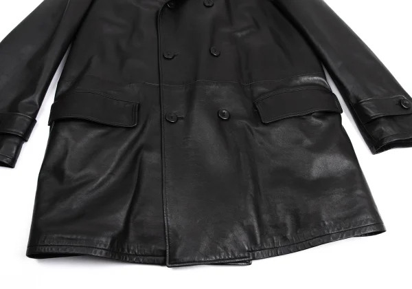 ジャンニヴェルサーチGIANNI VERSACE 裏ファーレザーダブルハーフ