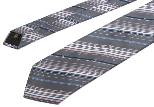 ルイヴィトンLouis Vuitton モノグラムマルチストライプシルクネクタイ