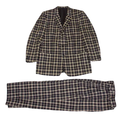 ジャンニヴェルサーチGIANNI VERSACE ウールナイロンストライプ