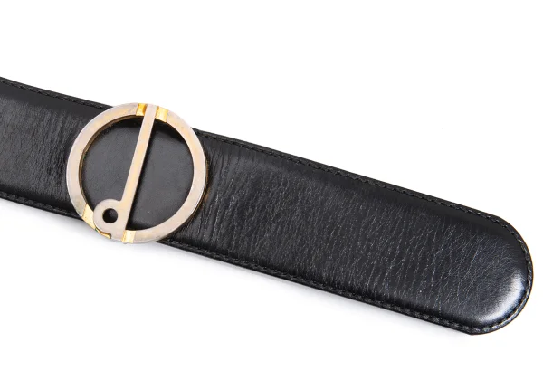 ダンヒルdunhill ロゴバックルレザーベルト 黒90/36 (K-161810)