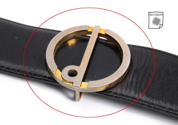 ダンヒルdunhill ロゴバックルレザーベルト 黒90/36 (K-161810)