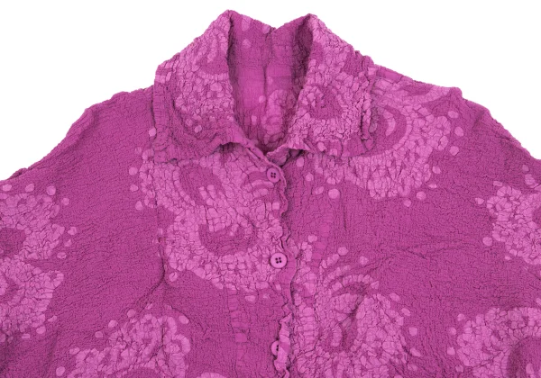 イッセイミヤケ ミーISSEY MIYAKE me カリフラワークロップドシャツ