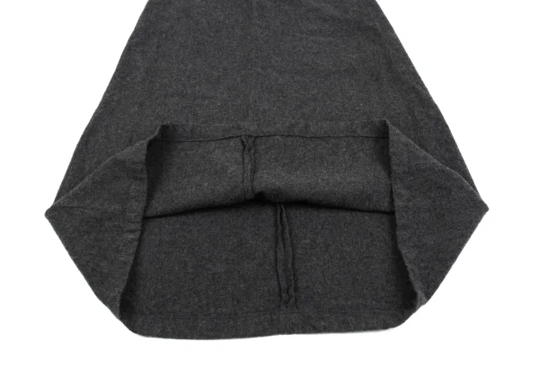 コムデギャルソンCOMME des GARCONS 縮絨ウールロングスカート グレーM