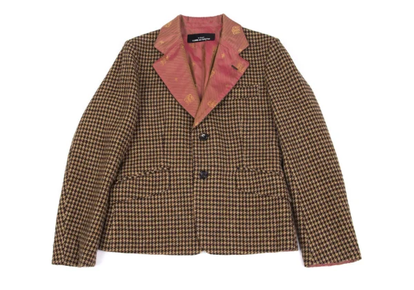 tricot COMME des GARCONS Reversible Houndstooth Jacket Brown M (K