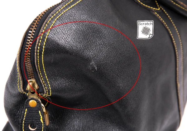 コムデギャルソンCOMME des GARCONS レザーボストンバッグ 黒 (K-165509)