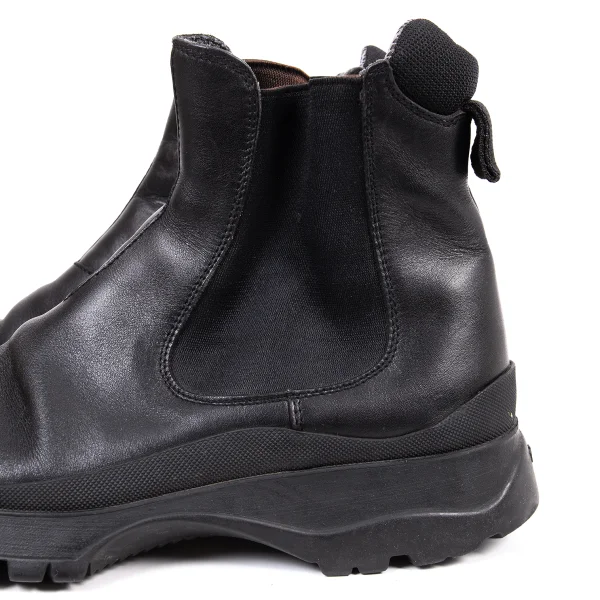 プラダPRADA メッシュライニングレザーサイドゴアブーツ 黒US10 1/2(28