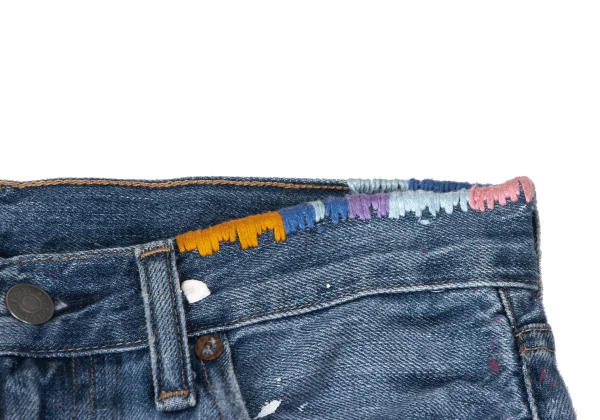 ポロラルフローレンPOLO RALPH LAUREN 刺繍ペイントクラッシュデニム