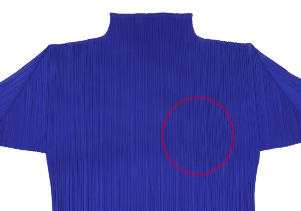 プリーツプリーズPLEATS PLEASE プリーツハイネックカットソー 青4 (K