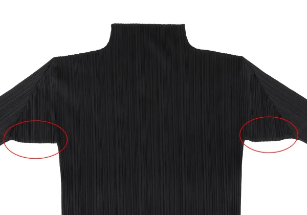 プリーツプリーズPLEATS PLEASE プリーツハイネック長袖カットソー 黒4