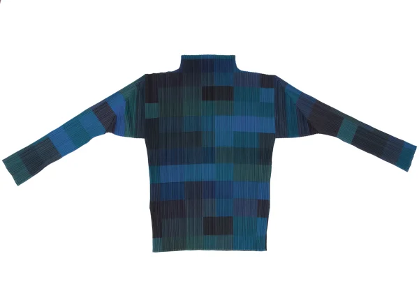 プリーツプリーズPLEATS PLEASE マルチパネルプリントハイネック