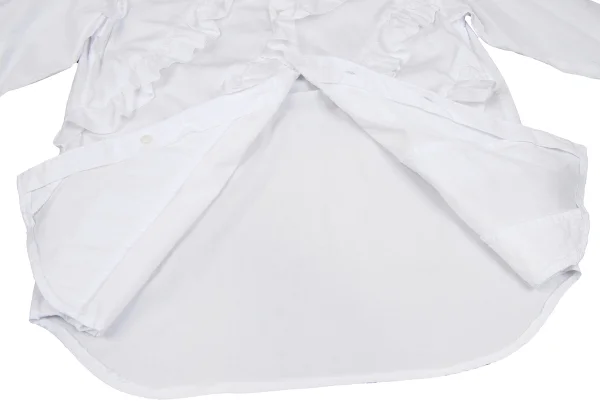 あのちゃん着用 COMME des GARCONS ポリフリルカラーシャツ 白S あの