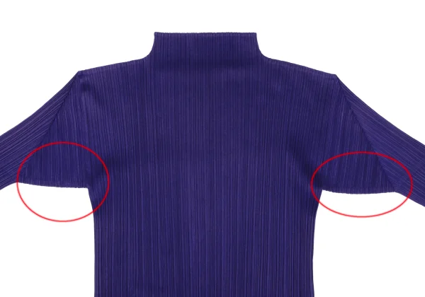 プリーツプリーズPLEATS PLEASE プリーツハイネックカットソー 紫4 (K