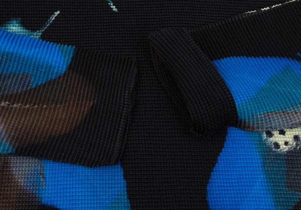 ISSEYMIYAKE FETE pleated top ブルードット模様 ISSEY MIYAKE FETE