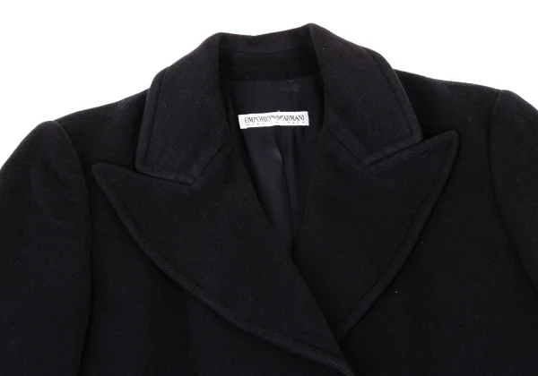 エンポリオアルマーニEMPORIO ARMANI キャメルウールピークドラペル