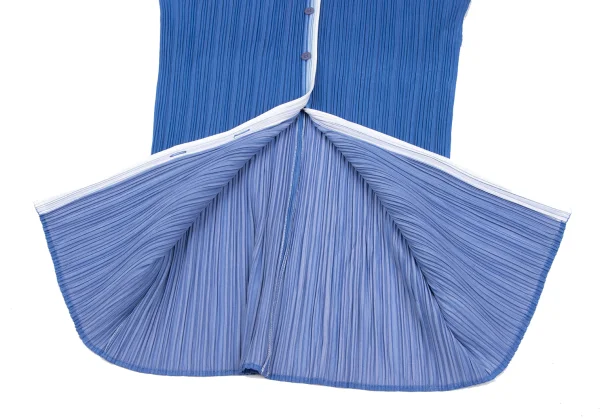 プリーツプリーズPLEATS PLEASE グラデーションプリーツロングブラウス