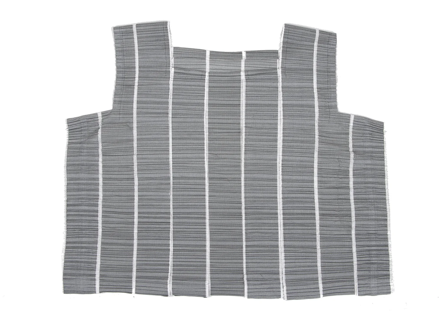 プリーツプリーズPLEATS PLEASE ストライプ織りスクエアネック