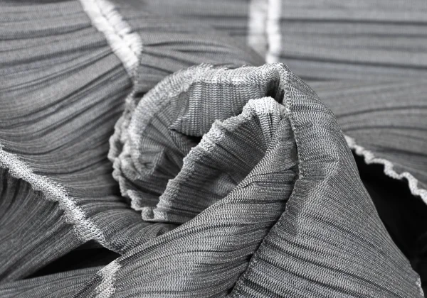 プリーツプリーズPLEATS PLEASE ストライプ織りスクエアネック