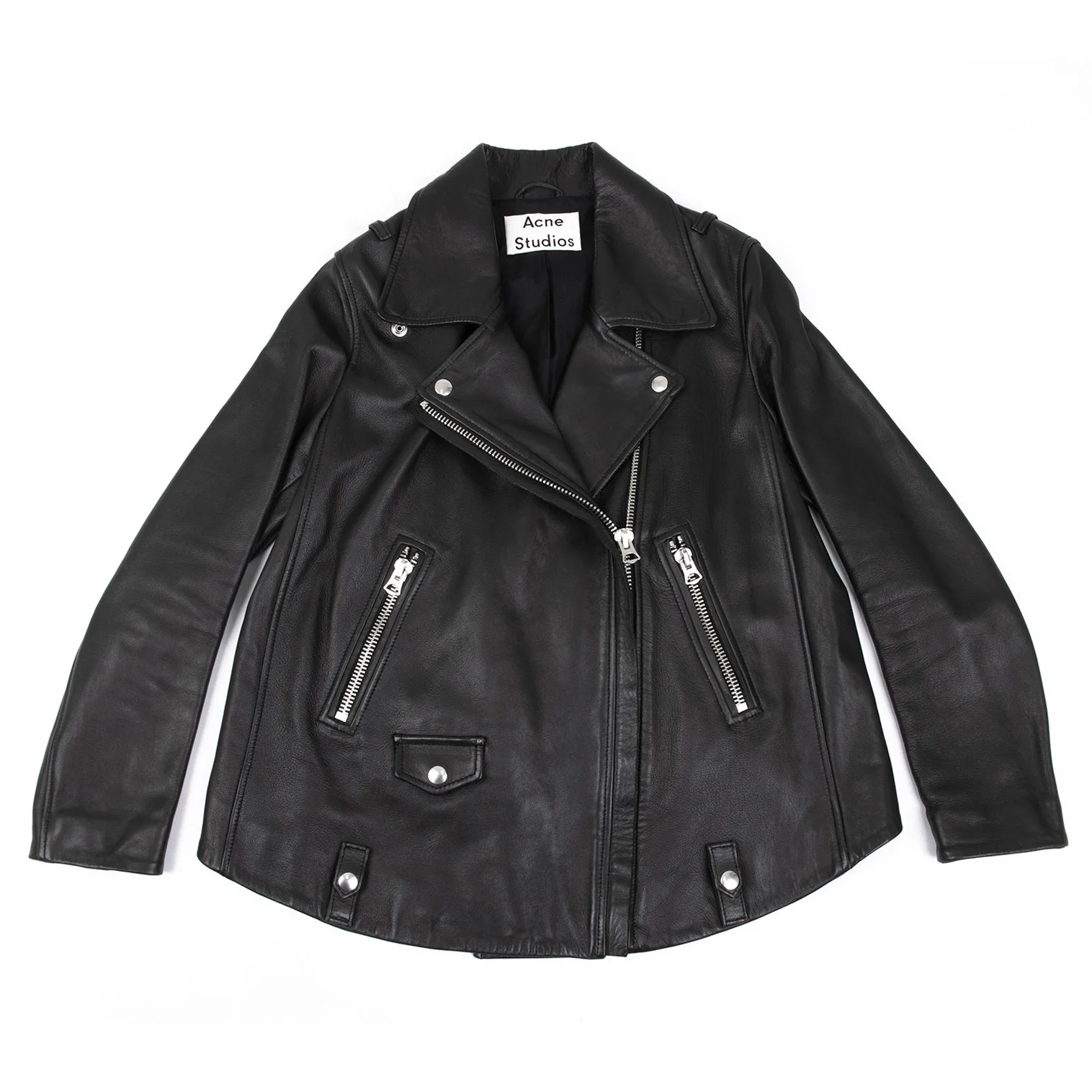 アクネストゥディオスAcne Studios レザーライダースジャケット 黒34