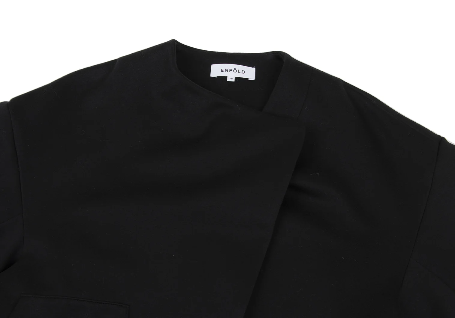 エンフォルドENFOLD ポリコットンストレッチアシンメトリージャケット